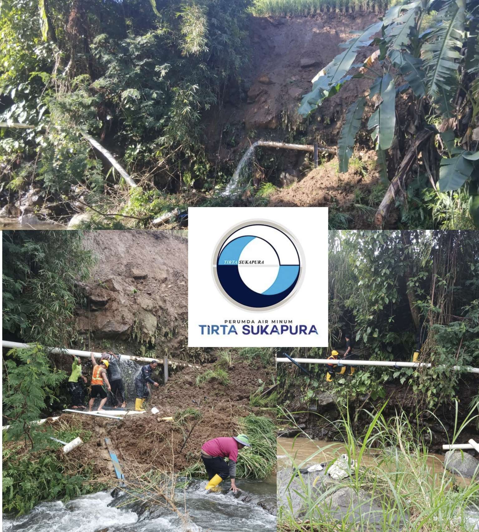 Gerak Cepat Tim Teknis PDAM Tirta Sukapura Atasi Gangguan Distribusi Air Bersih di Cisayong Akibat Kebocoran Pipa Transmisi