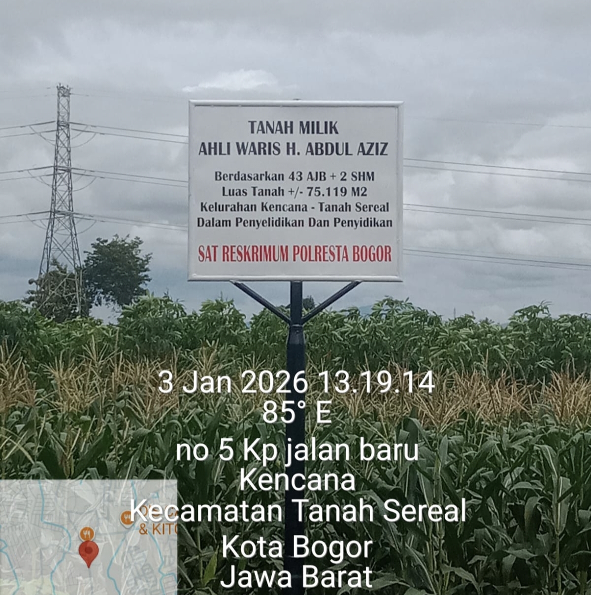 Perkara Tanah SHM di Kota Bogor Masih Menggantung, Ahli Waris akan Lapor ke Satgas Anti Mafia Tanah